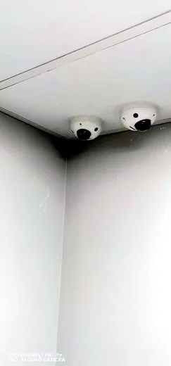 Close-up installation work