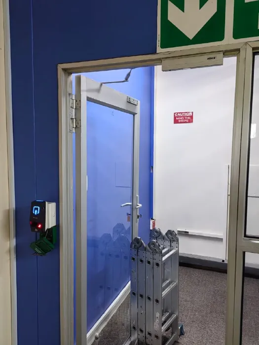 Secured entrance installation